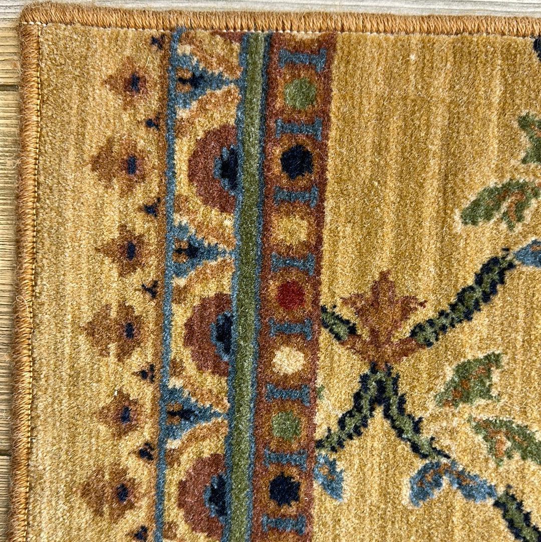 Karastan William Morris Trellis Sample Rug 24" x 30", Wool, Gold, view 3