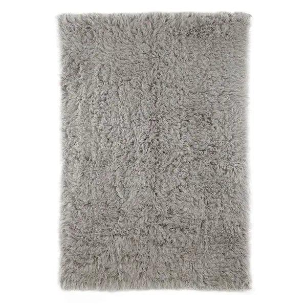 nuLOOM Greek Flokati Shag Rug 8' x 10', Wool, Natural Gray