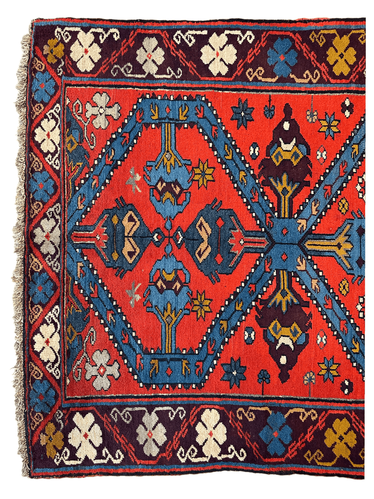 Vintage Caucasian Derbent Prayer Rug 3'11" x 6'7", Hand-Knotted Wool, view 4