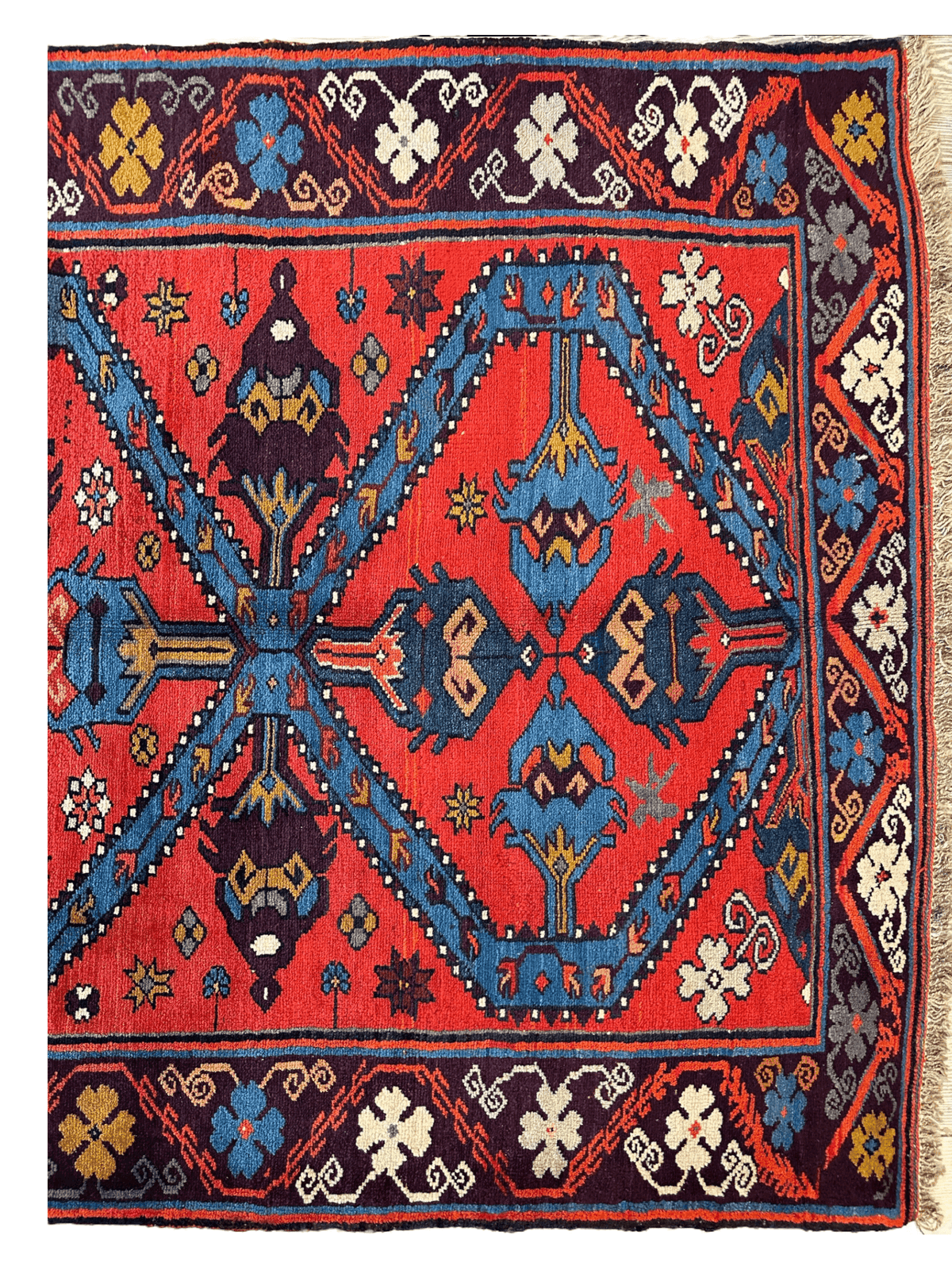 Vintage Caucasian Derbent Prayer Rug 3'11" x 6'7", Hand-Knotted Wool, view 6
