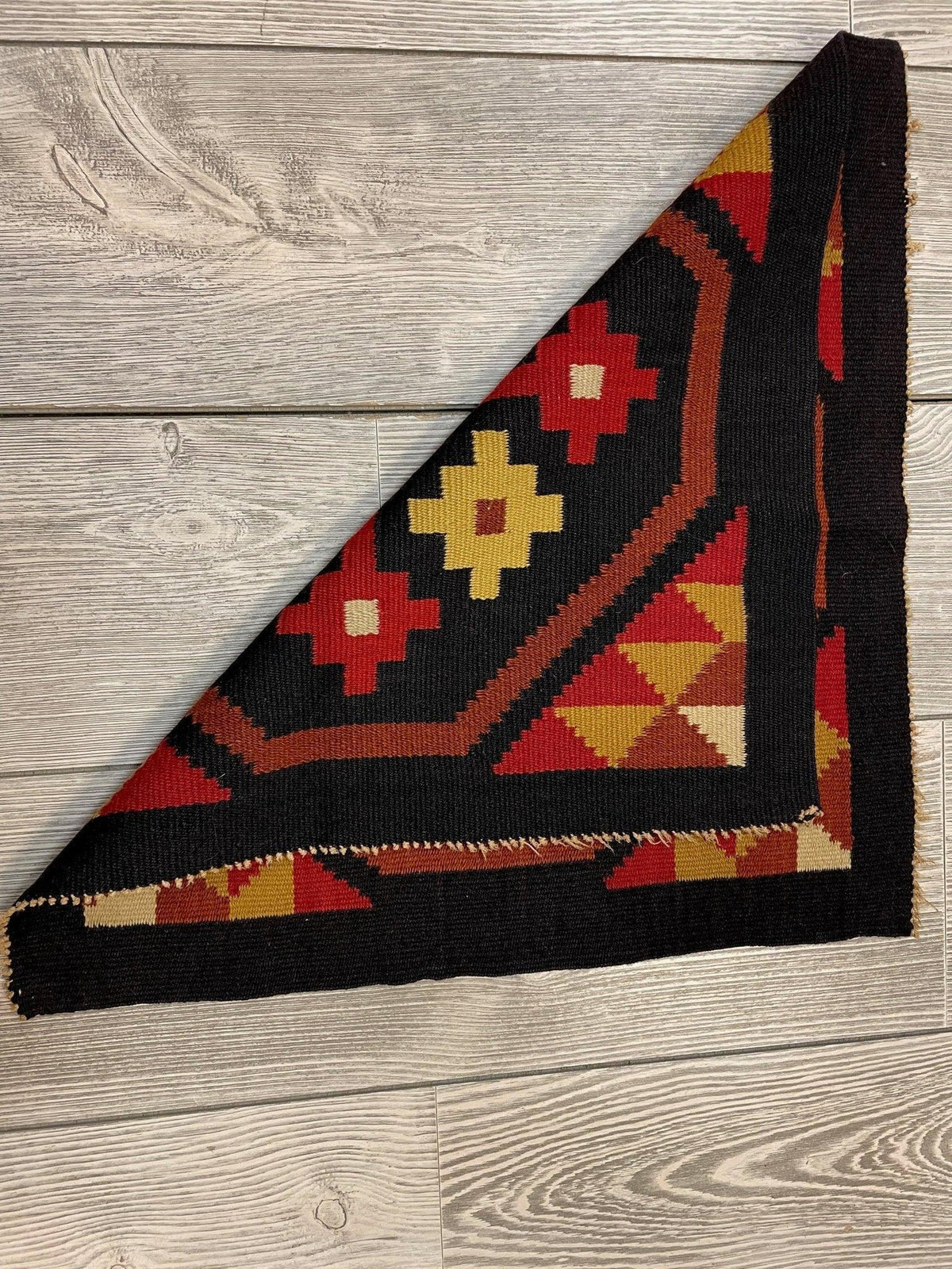 Vintage Zapotec Rug 19" x 19", Hand-Woven Wool, 1980s, view 2