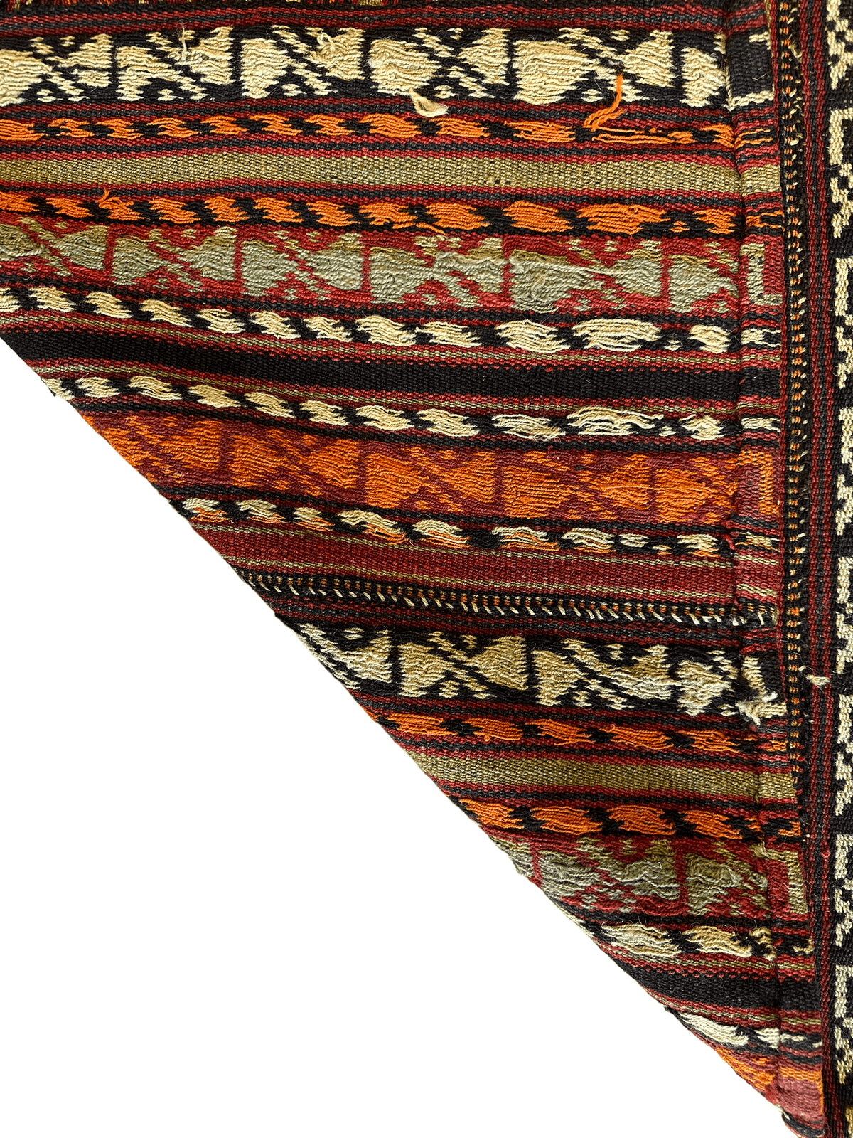 Antique Caucasian Jajim Square Rug 6'4" x 6'8", Hand-Woven Wool, view 18