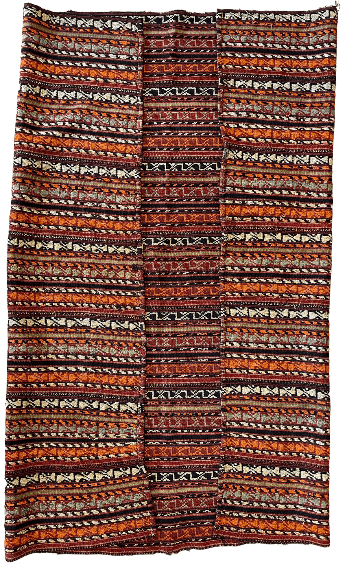 Antique Caucasian Jajim Square Rug 6'4" x 6'8", Hand-Woven Wool, view 3