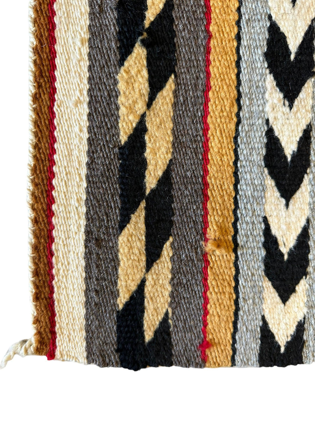 Vintage Navajo Rug 29" x 32", Hand-Woven Wool, Cream, view 3