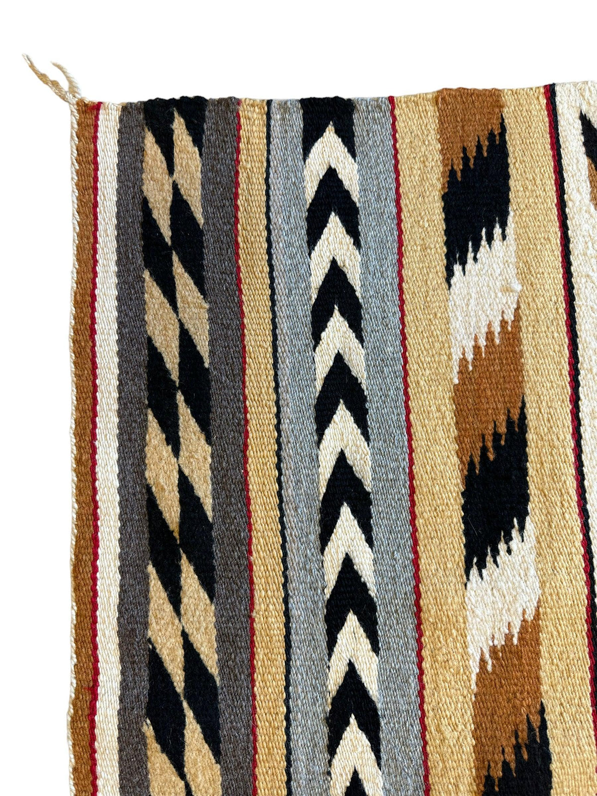 Vintage Navajo Rug 29" x 32", Hand-Woven Wool, Cream, view 4