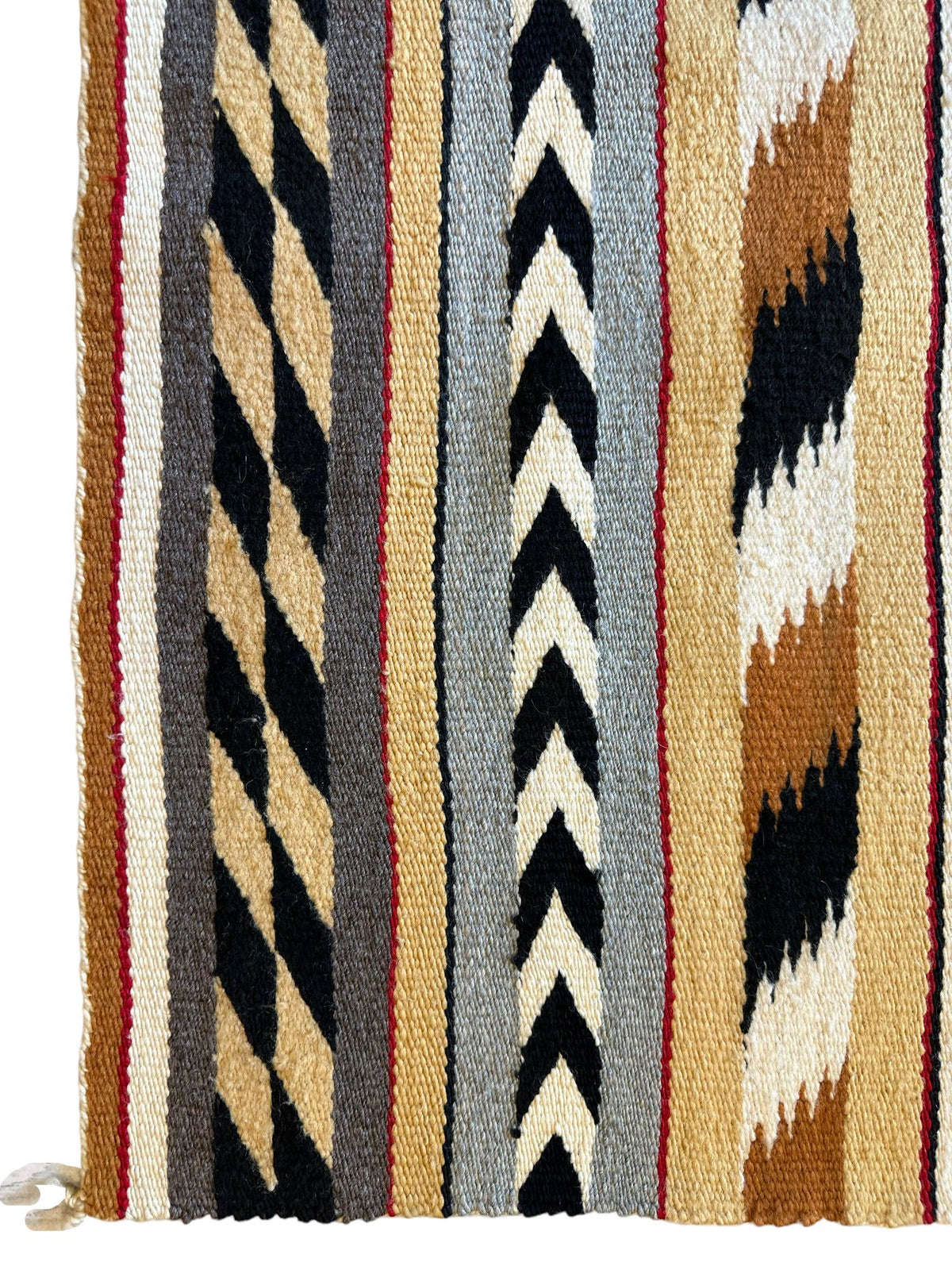 Vintage Navajo Rug 29" x 32", Hand-Woven Wool, Cream, view 5
