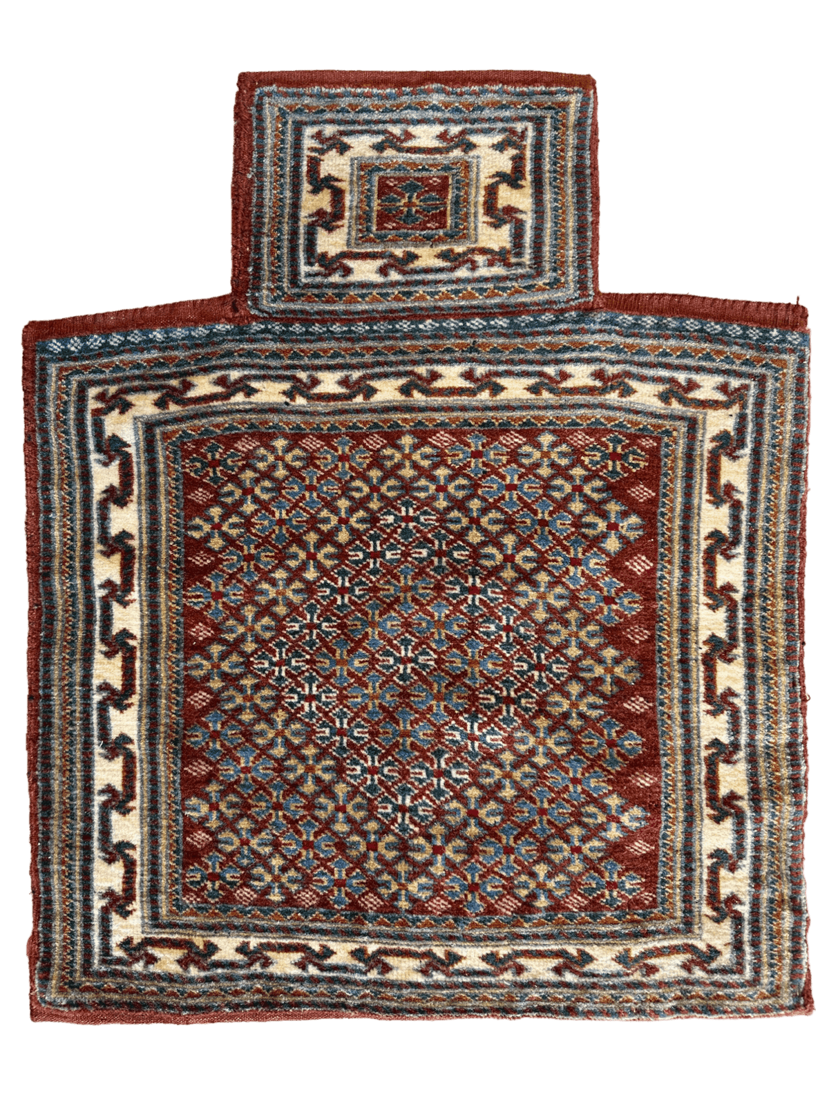 Vintage Persian Baluch Salt Bag 23" x 26", Hand-Knotted Wool, 1970s, view 3