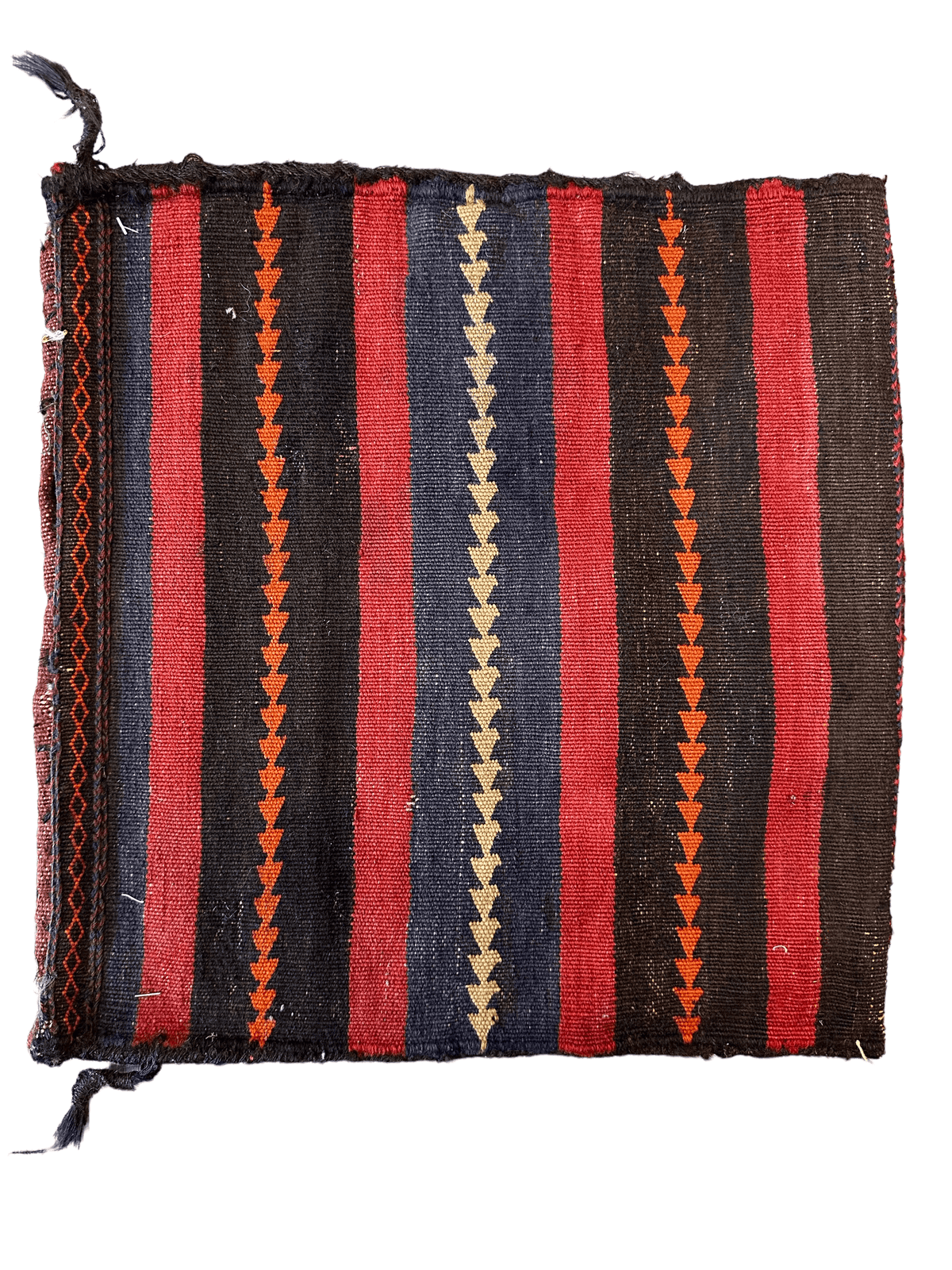 Antique Persian Qashqai Bagface 15" x 18", Hand-Knotted Wool, c. 1900, view 4